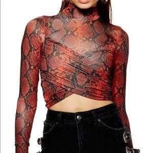 Top shop snakeskin top